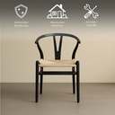 2 sillas de comedor Bone negras