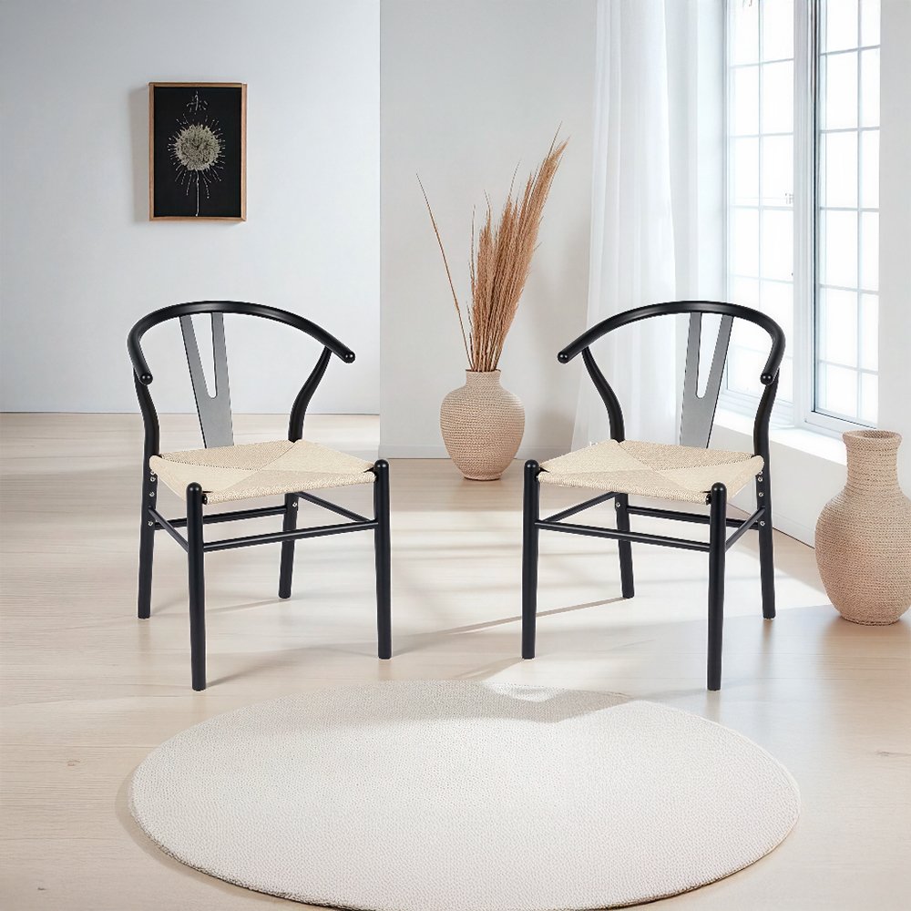 2 sillas de comedor Bone negras