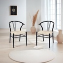 2 sillas de comedor Bone negras