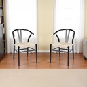 2 sillas de comedor Bone negras