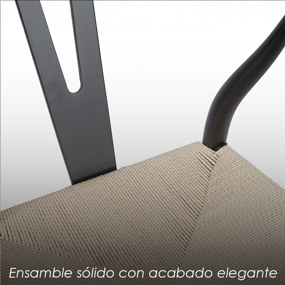 2 sillas de comedor Bone negras