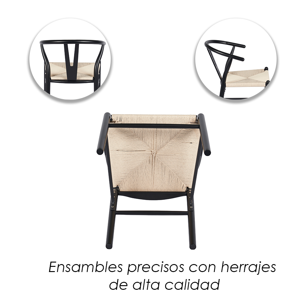 2 sillas de comedor Bone negras