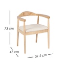 2 sillas Nórdico para comedor con reposabrazos