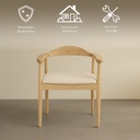 2 sillas Nórdico para comedor con reposabrazos