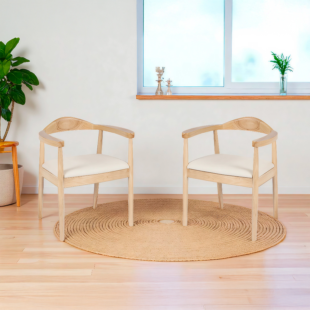 2 sillas Nórdico para comedor con reposabrazos