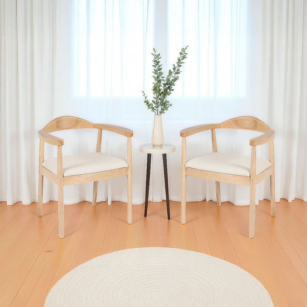 2 sillas Nórdico para comedor con reposabrazos