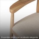 2 sillas Nórdico para comedor con reposabrazos