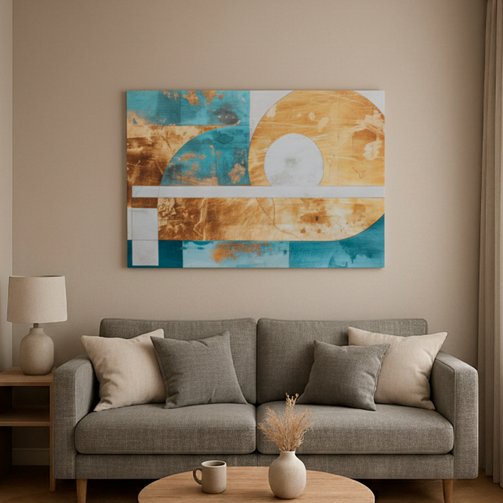 Cuadro decorativo 80x120 CDT-abstracto azul
