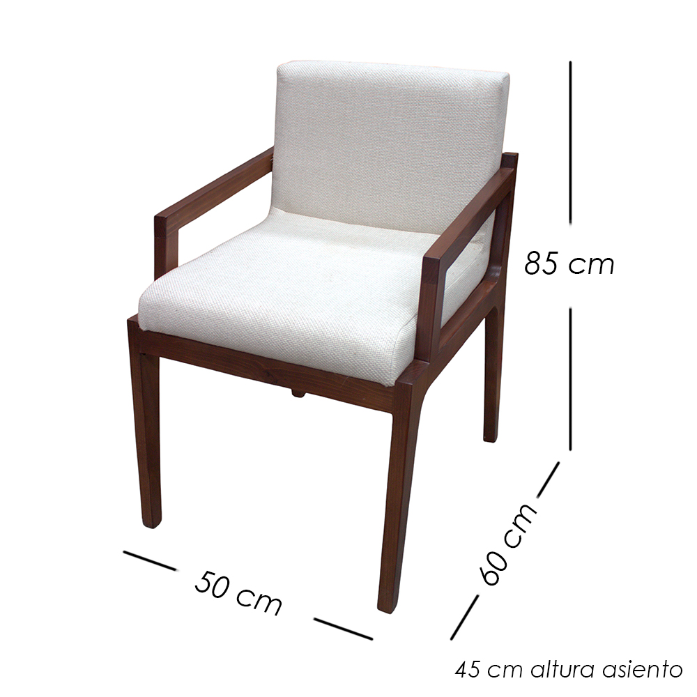 Silla de comedor Kuadro color beige