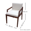 Silla de comedor Kuadro color beige