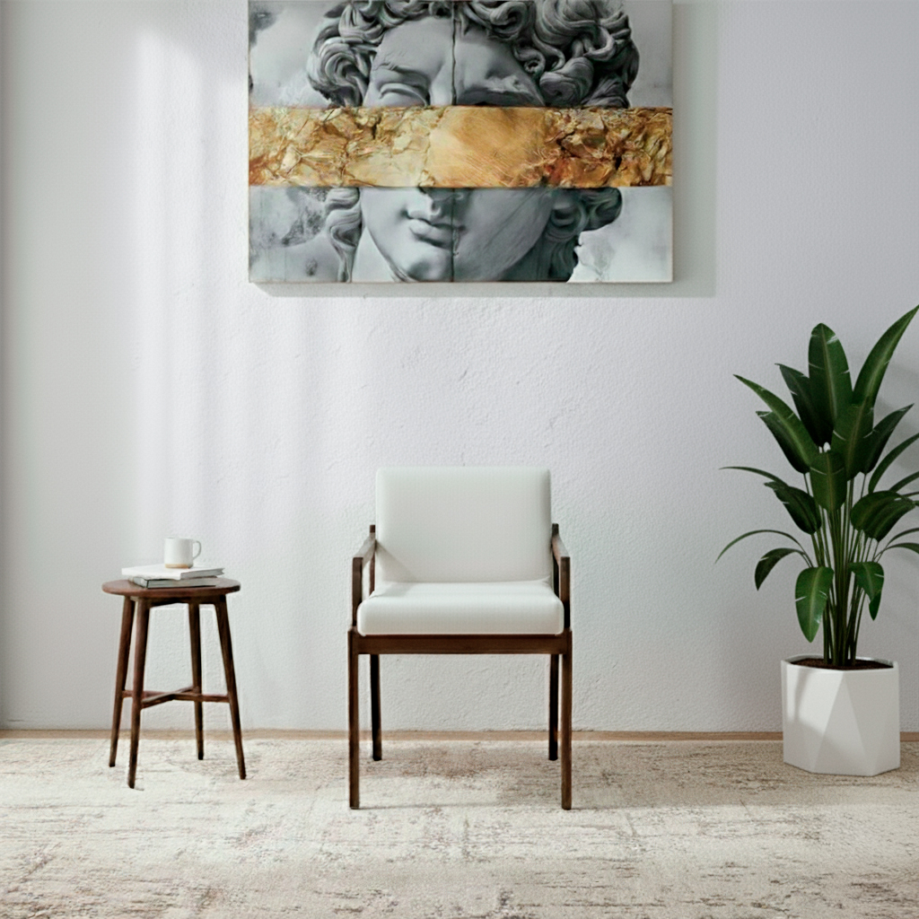 Silla de comedor Kuadro color beige