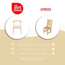 2 Sillas Nórdico madera y piel beige