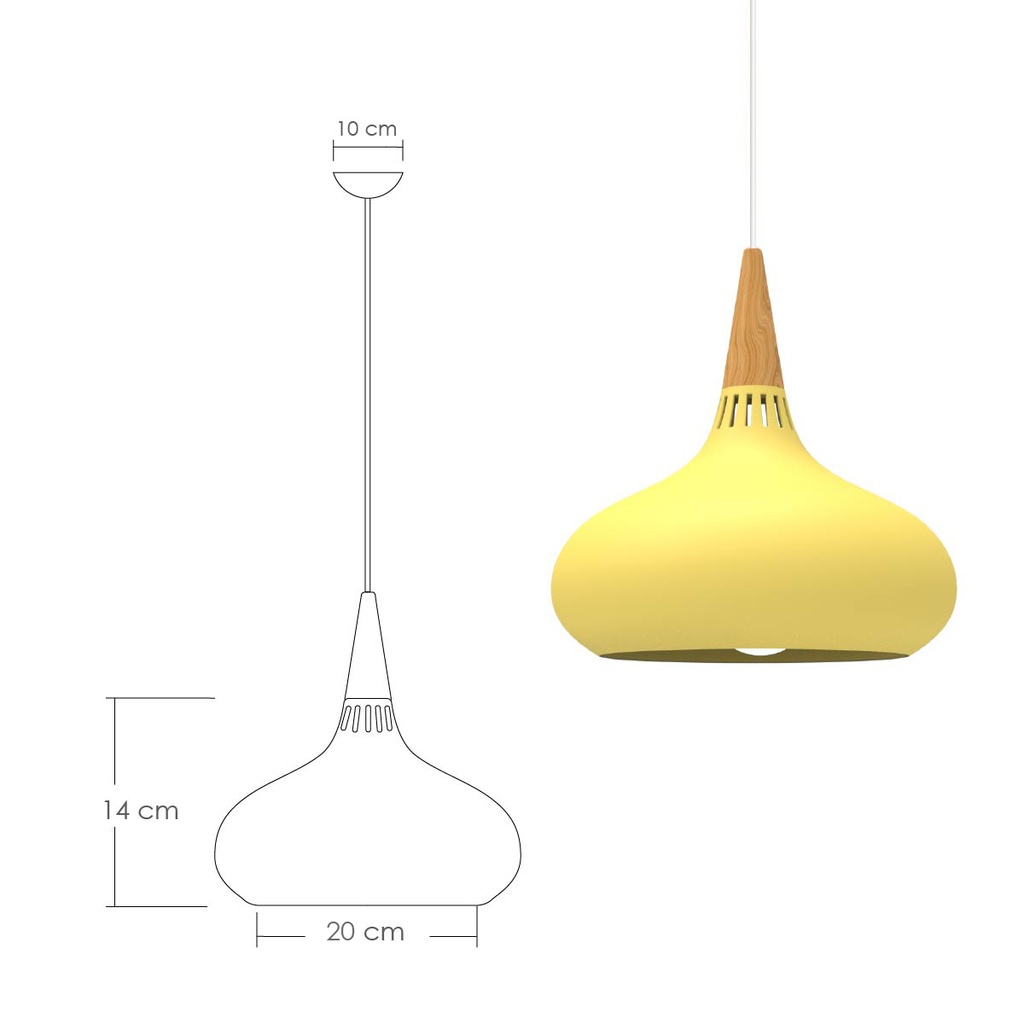 Lámpara colgante A amarillo