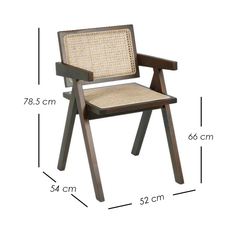 2 Sillas Jean en color cafe oscuro