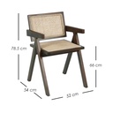 2 Sillas Jean en color cafe oscuro