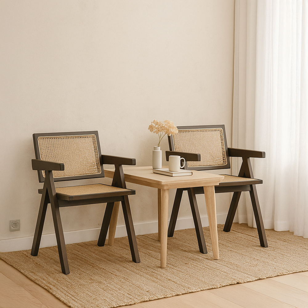 2 Sillas Jean en color cafe oscuro