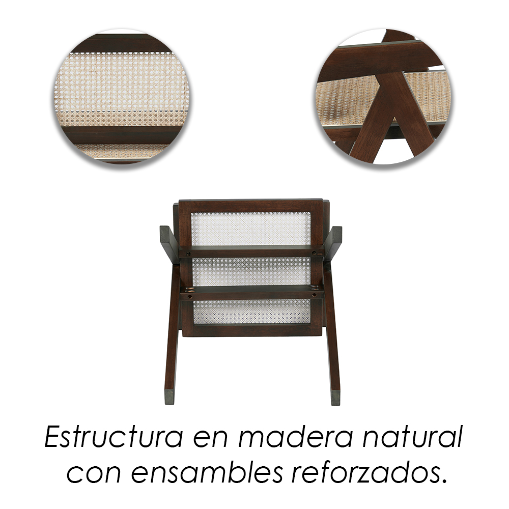 2 Sillas Jean en color cafe oscuro