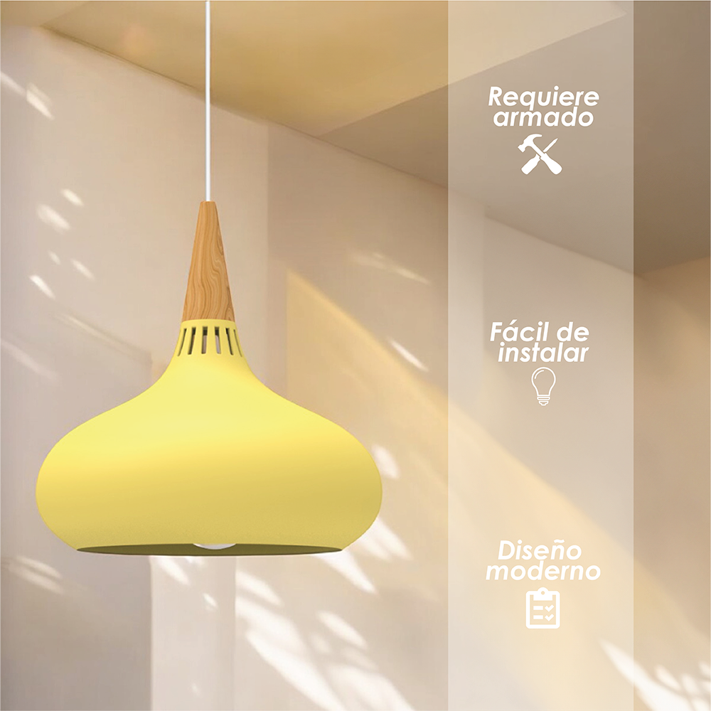 Lámpara colgante A amarillo