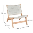 Silla Dun madera blanca