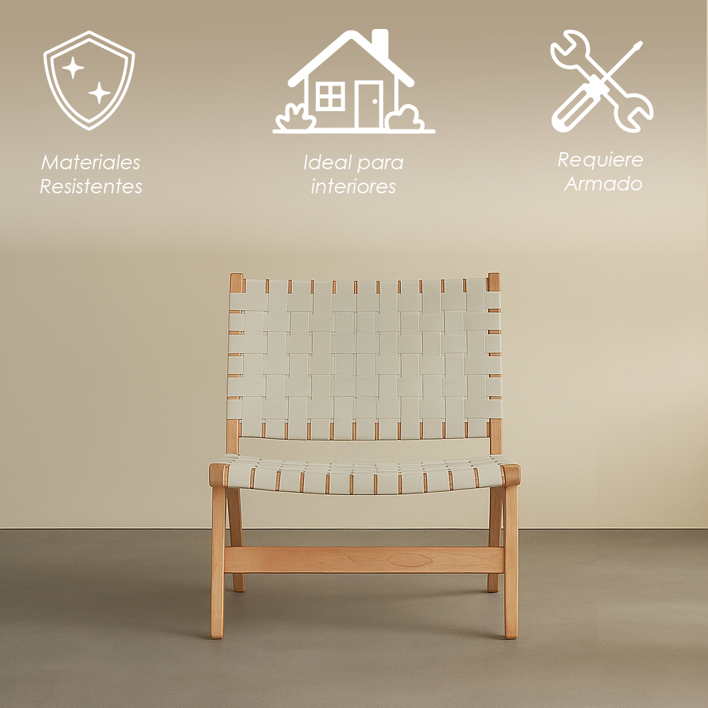 Silla Dun madera blanca