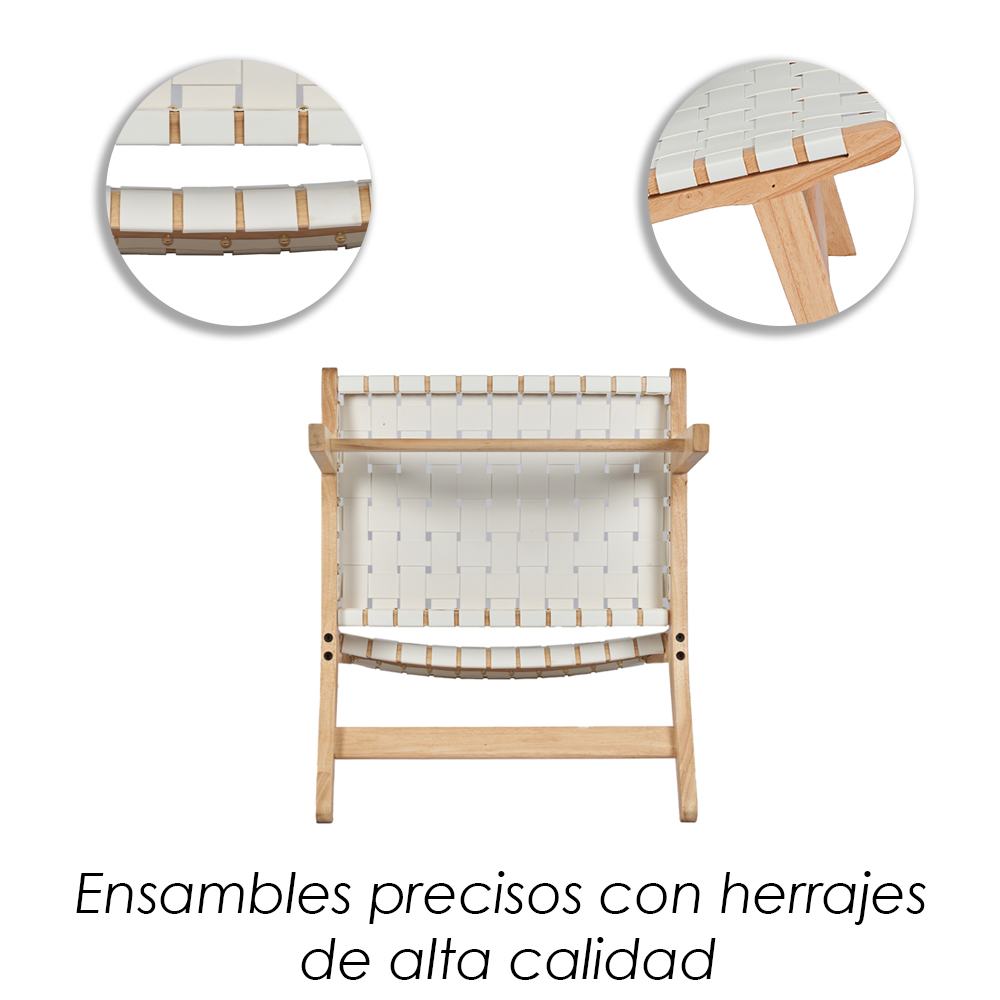 Silla Dun madera blanca
