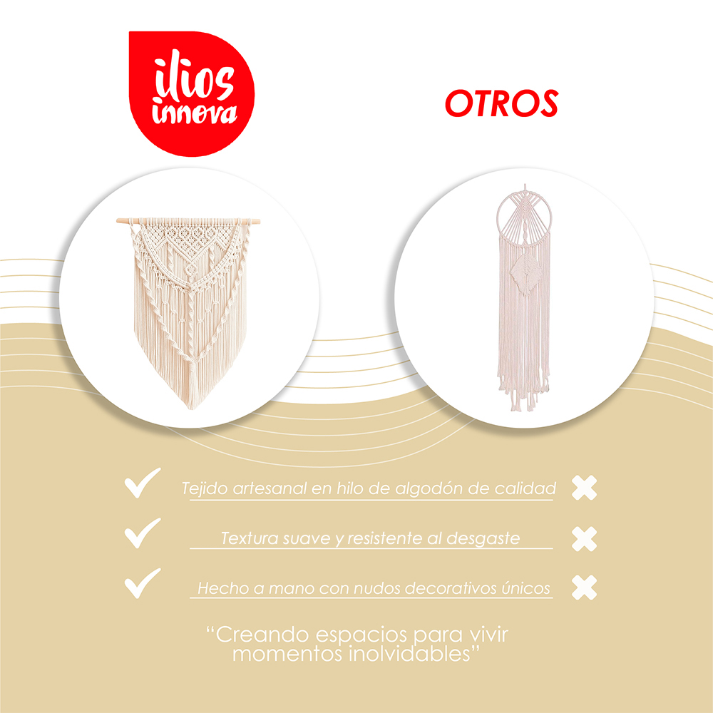 Tapiz colgante Boho 50 cm