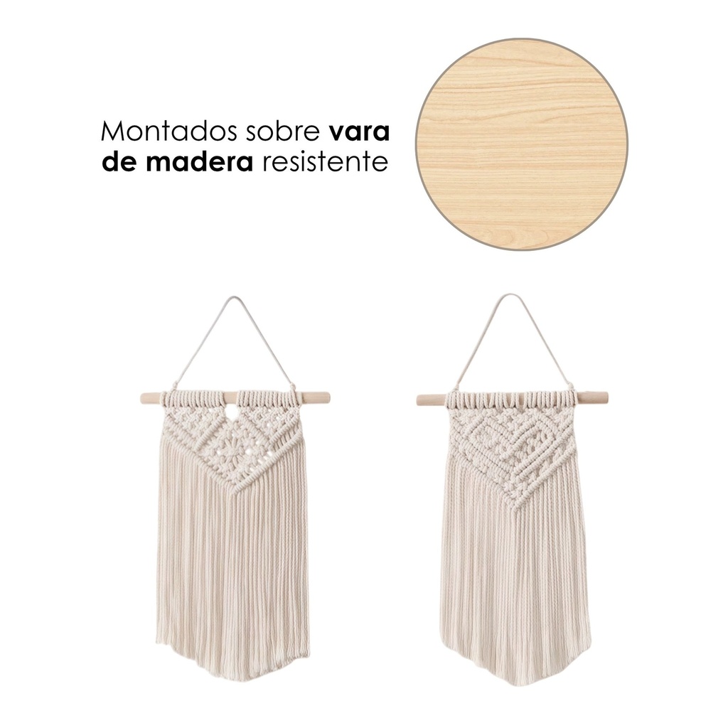 Set de Tapiz colgante Boho 20 cm