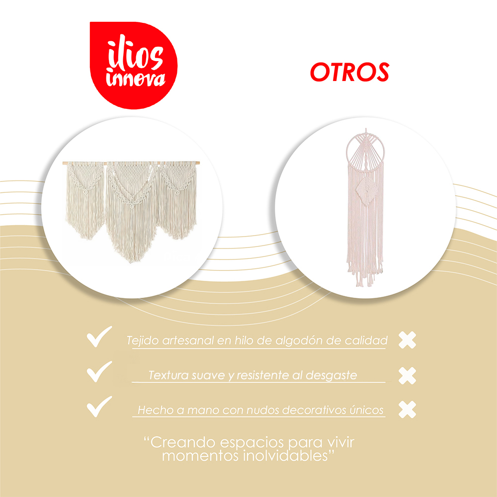 Tapiz colgante Boho 109 cm Modelo A