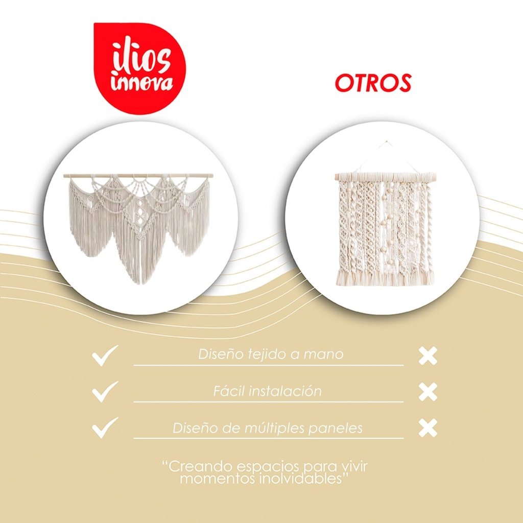 Tapiz colgante Boho 109 cm Modelo B