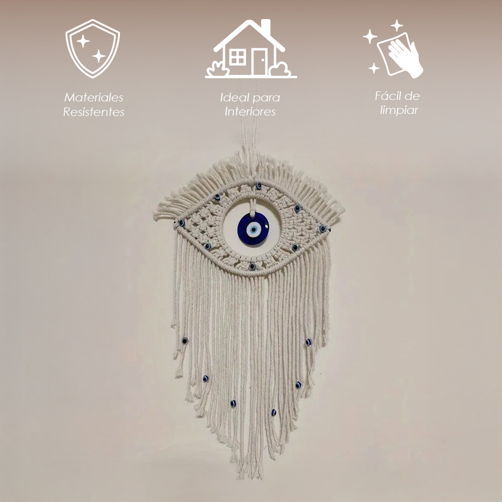 Tapiz colgante Boho Ojo azul
