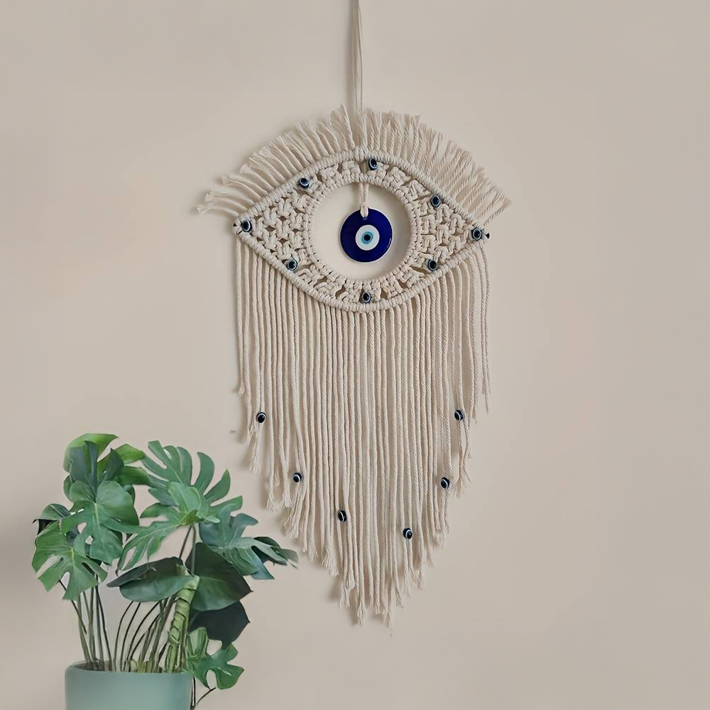 Tapiz colgante Boho Ojo azul