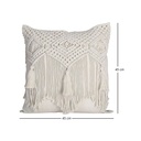 Funda de almohada de algodón Boho tejida a mano