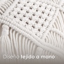 Funda de almohada de algodón Boho tejida a mano