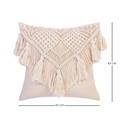 Funda de almohada Boho crema