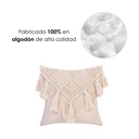 Funda de almohada Boho crema