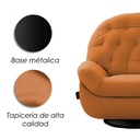 Sofá Naranja Reclinable Eléctrico