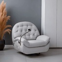 Sofá Gris Individual Eléctrico Reclinable
