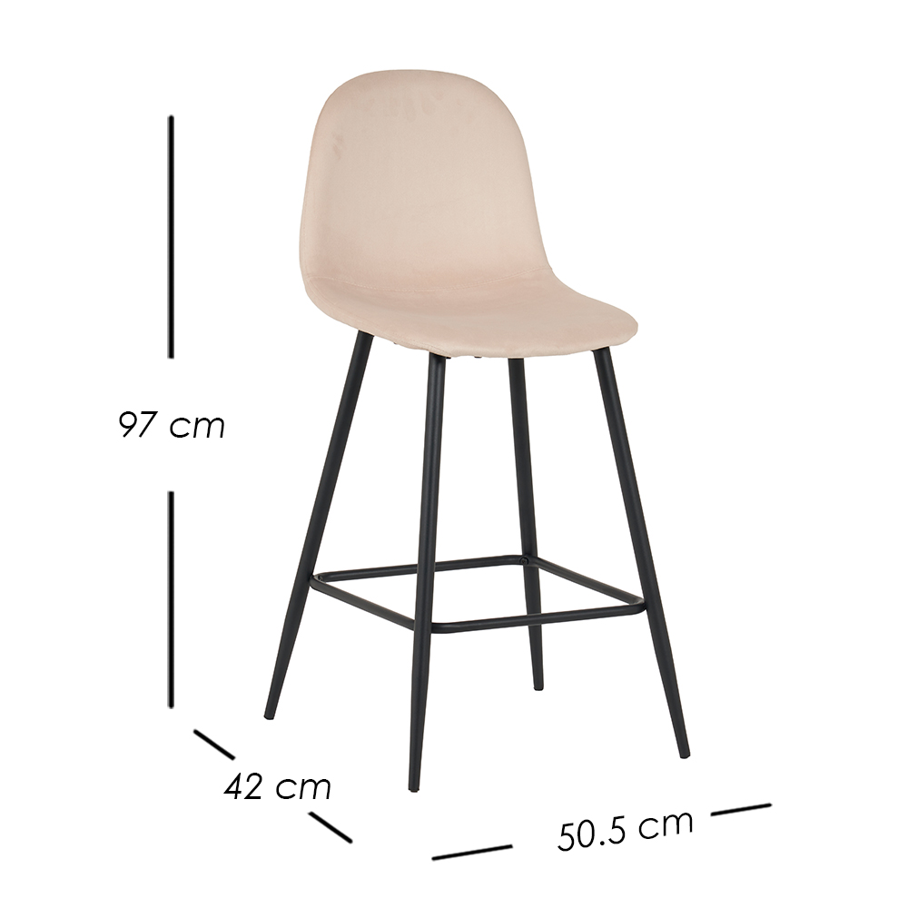 4 sillas altas Candina beige para bar 