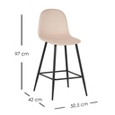 4 sillas altas Candina beige para bar 