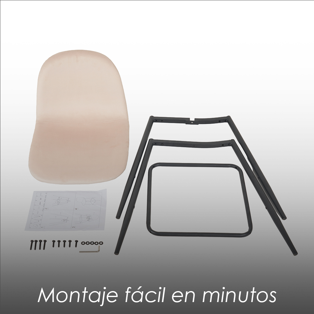 4 sillas altas Candina beige para bar 