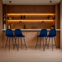 4 sillas altas Candina Azul para bar