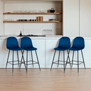 4 sillas altas Candina Azul para bar