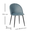 2 Sillas de Comedor Azul Rolet