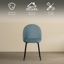 2 Sillas de Comedor Azul Rolet