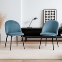 2 Sillas de Comedor Azul Rolet