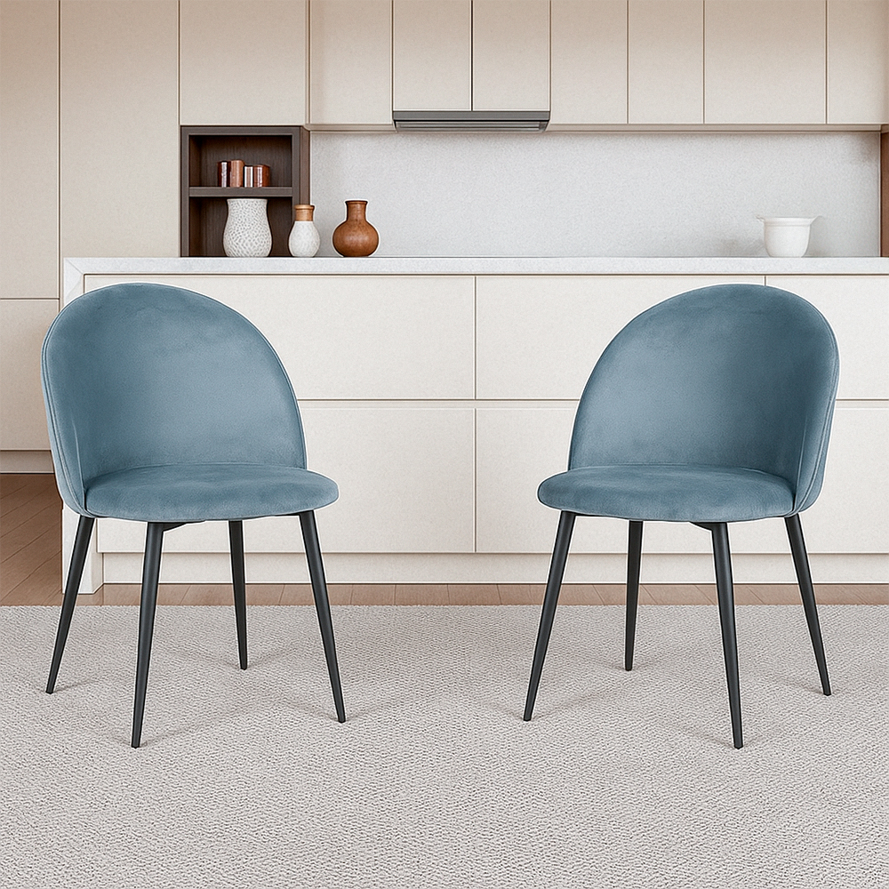 2 Sillas de Comedor Azul Rolet