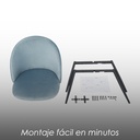 2 Sillas de Comedor Azul Rolet