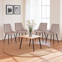 4 Sillas de Comedor Beige Lar