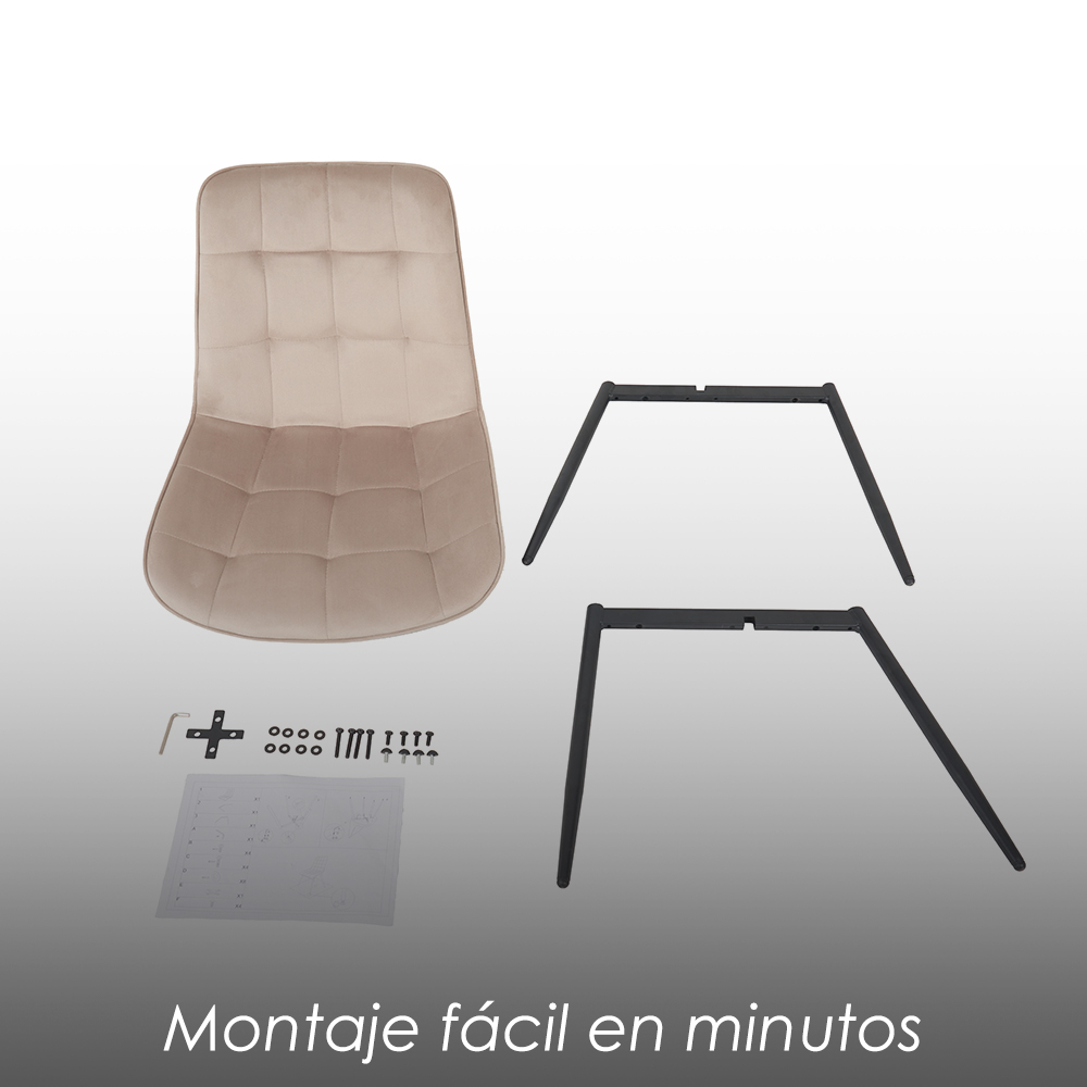 4 Sillas de Comedor Beige Lar