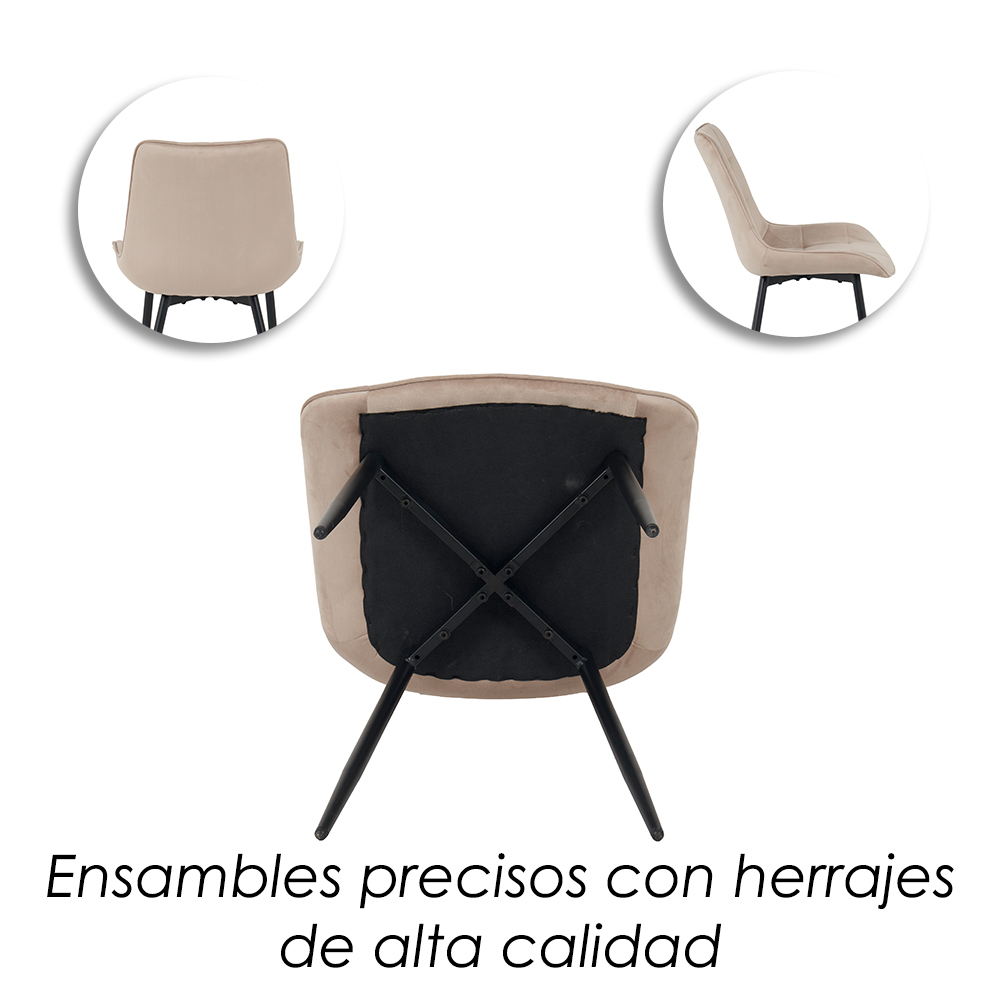 4 Sillas de Comedor Beige Lar
